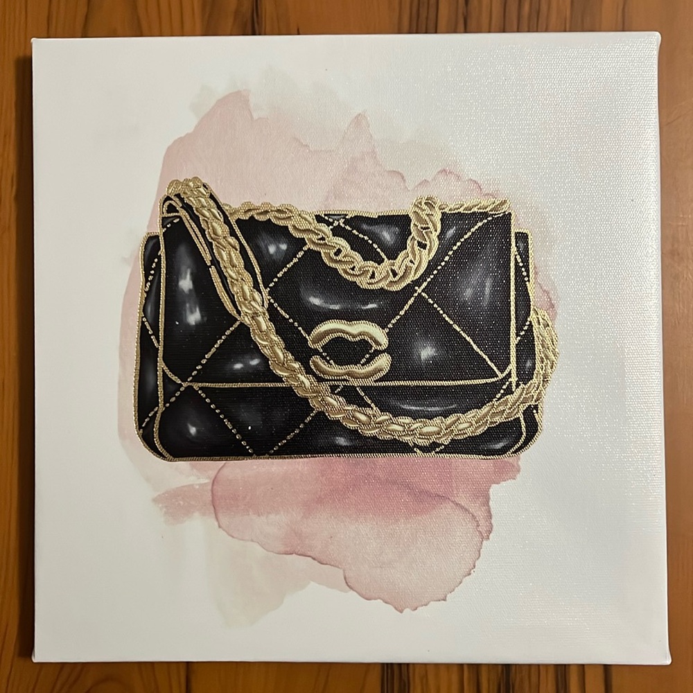 Designer Inspired Purse Handbag Canvas